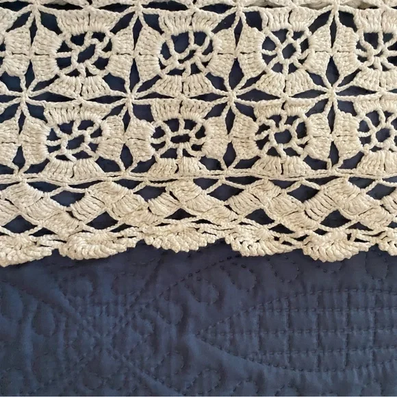 Vintage Crochet Lace Tablecloth - Picture 7 of 7
